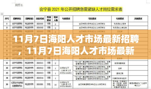 11月7日海阳人才市场最新招聘详解，求职全攻略与成功应聘指南